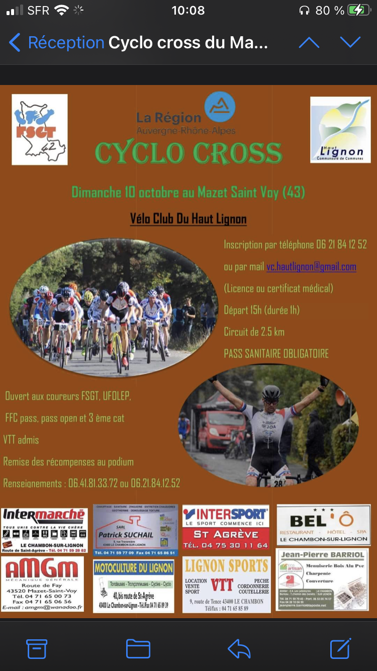Cyclo cross du Mazet st voy