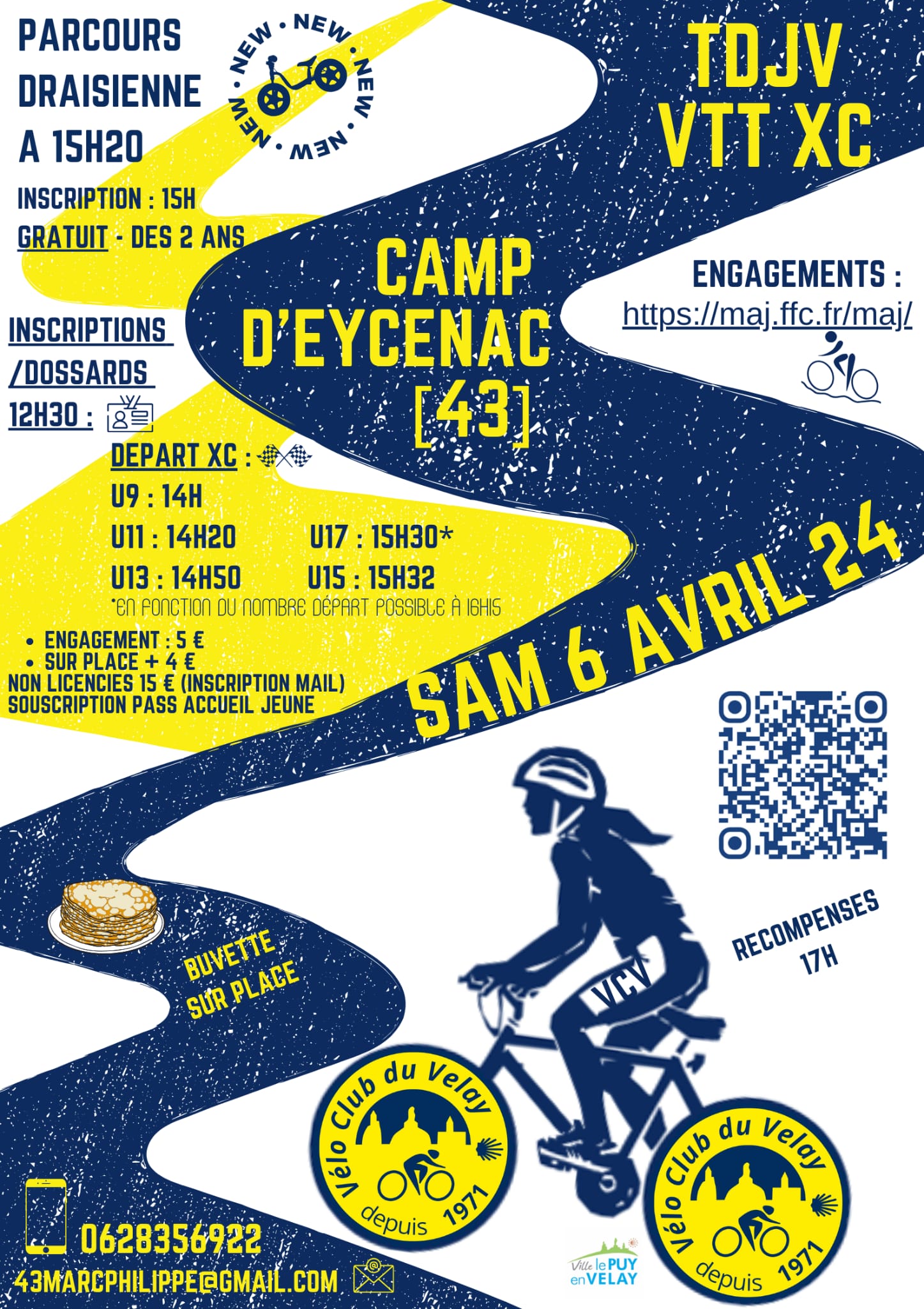 TDJV Eycenac XC (Alerte : Course du VCV !!) et 2ème manche Trophée 43/42/63