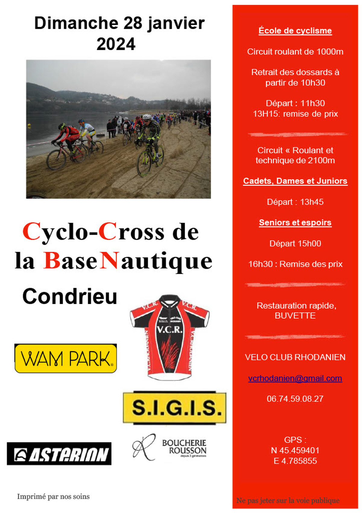 CYCLO CROSS DE LA BASE NAUTIQUE DE WAM PARK CONDRIEU