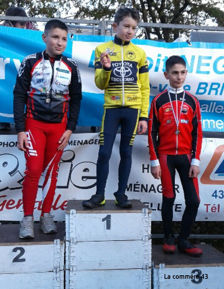 Cyclisme : deux victoires et un podium pour le Vélo Club du Velay au cyclo-cross de Brioude