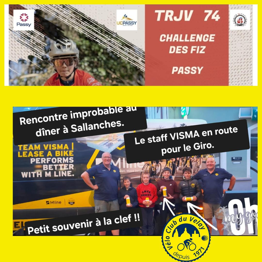 Devant le car Visma