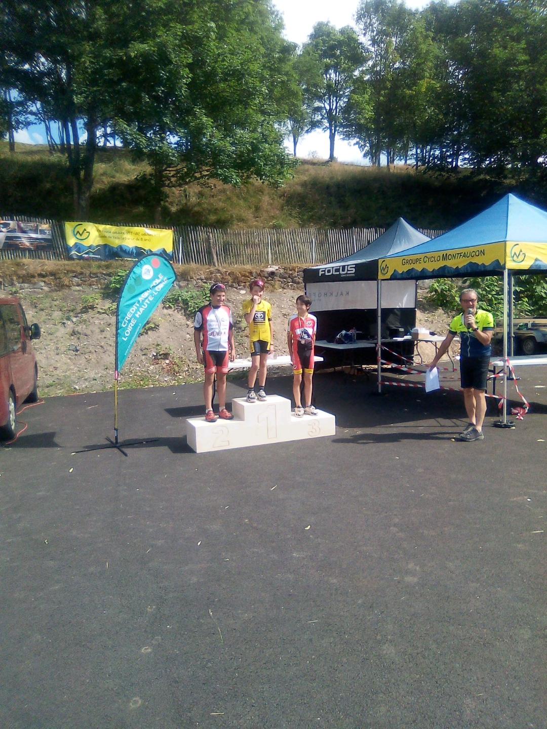 Podium benjamin à Montfaucon.