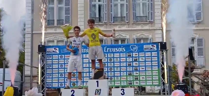 Antoine sur le podium