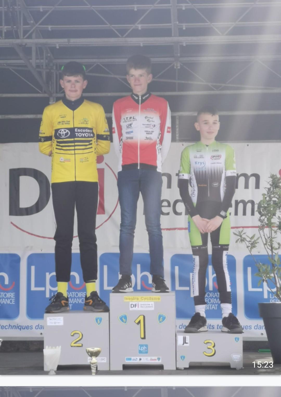 Jules Fray, podium U15