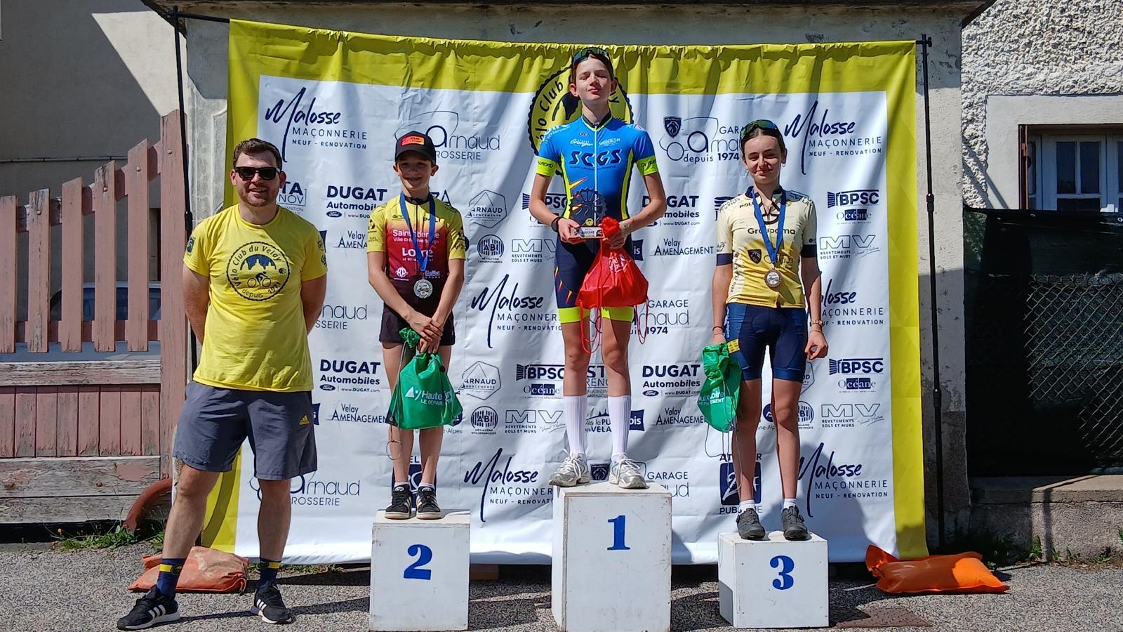 Podium U15 féminin