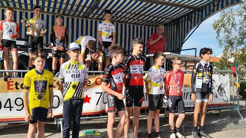 Podium des U15 (minimes)