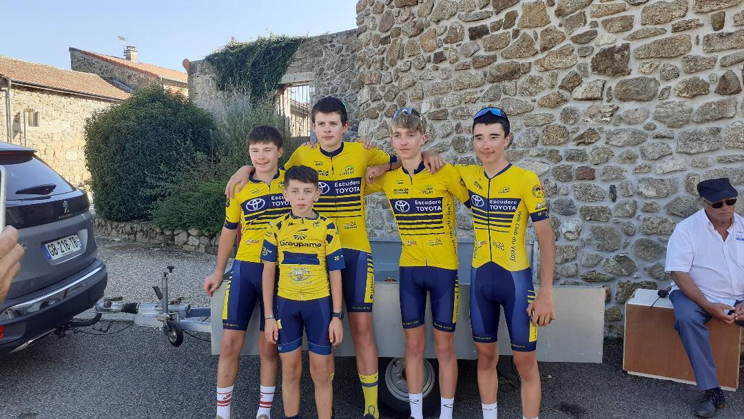 Les jeunes routiers du Vélo Club du Velay encore à leur avantage